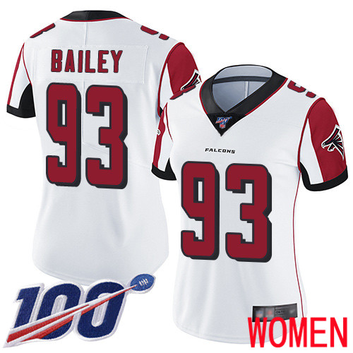 Atlanta Falcons Limited White Women Allen Bailey Road Jersey NFL Football 93 100th Season Vapor Untouchable